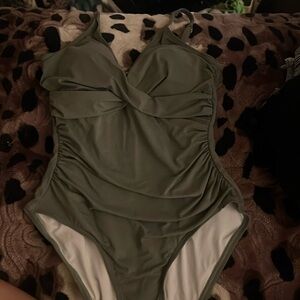 Jade green one piece swimsuit size medium